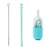 12 Pcs Reusable Collapsible Portable Silicone Straws Eco-Friendly