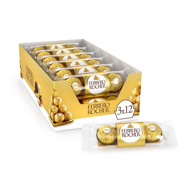 FERRERO Ferrero Rocher T-3, 1.3 oz (37.5 g) x 12 Packs