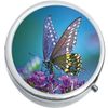 Purple Butterfly Medicine Vitamin Compact Pill Box