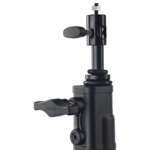 Kupo 5/8in (16mm) Receiver with 1/4in-20 Thread, Black Aluminum & Steel Wall Mount Bracket