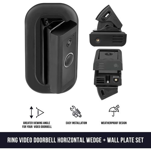 Horizontal Adjustable Angle Mount and Wall Plate for Ring Video Doorbell Wired