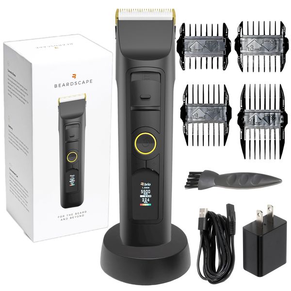 Beardscape V2 Beard Trimmer for Men Professional with Low Friction Ceramic Bl