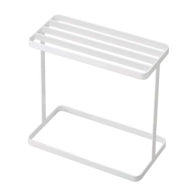 Yamazaki Industries 4926 Plastic Bag Rack for Under Kitchen Sink, White, Approx. W: 10.2 x D: 5.5 x H: 9.8 inches (26 x 14 x 25 cm), Tower Rack, Slim Size, Trash Bag Holder