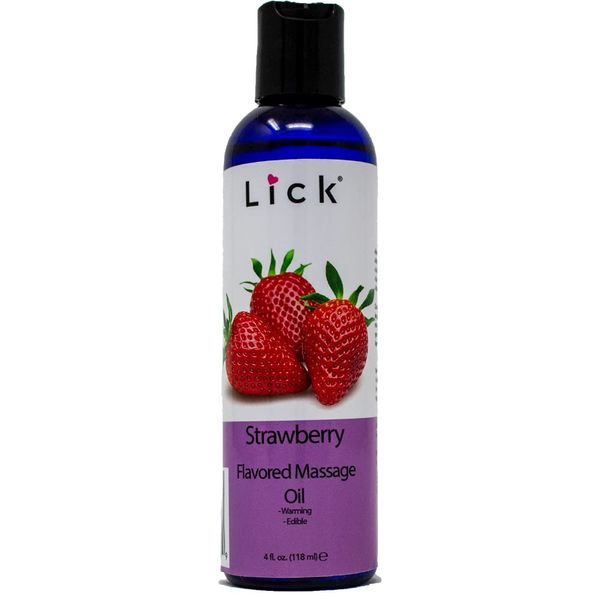 Strawberry Flavored Massage Oil for Massage Therapy - Relaxing Muscle Massage for Men and Women with Natural Vitamin e Oil with Aromatherapy Oils for Skin use - Essential moisturizing Body Oils 4 oz