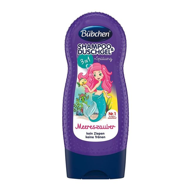 Bubchen Kids 3 in 1 Shampoo Conditioner and Shower - Sea Magic 230 ml 7.77 fl oz