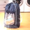 True Living Laundry Backpack Bag w/ Mesh Front Pocket - Blue - Adjustable Straps
