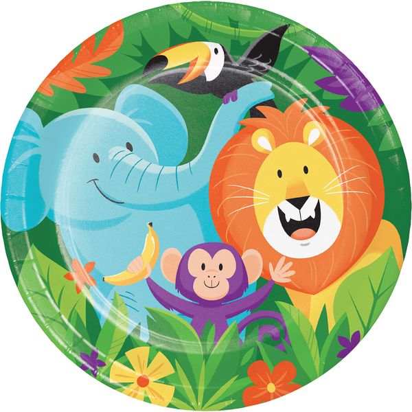 Creative Party PC339765 Jungle Safari Dinner Paper Plates-8 Pcs