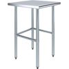 Commercial Stainless Steel NSF Work Table for Kitchen Prep Open Base 24”x24”