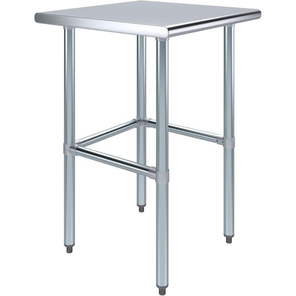Commercial Stainless Steel NSF Work Table for Kitchen Prep Open Base 24”x24”