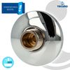 Tecuro Threaded Socket 3/4 Inch Diameter 70 mm x Height 15 mm Chrome-Plated Brass
