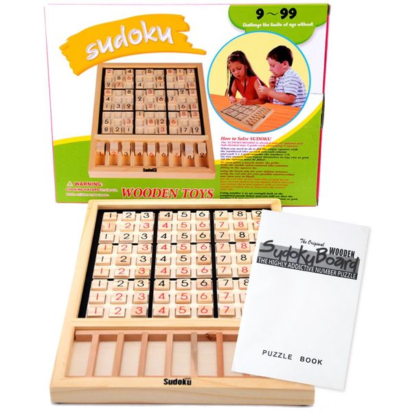 Sudoku Wooden Puzzle, Number Place, Sudoku, Mystery Game, Tabletop Game, 9 Blocks, Kids Educational Toys