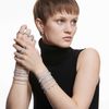 Swarovski Subtle Trilogy bracelet, White, Rhodium plated