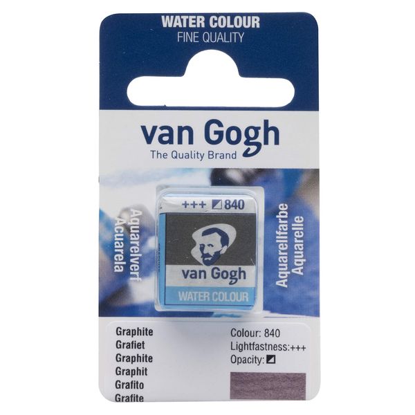 Van Gogh Watercolour Paint, Half Pan, Graphite 840