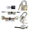 Loboo Idea 6 Pack Lockpick Training Padlocks With Black Cover, Practice Set/Transparent Locks for Picking, Training Set for Beginners and Locksmiths