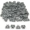 Lego 100 New Light Bluish Gray Plates Modified 1 x 2 Studs Small Tow Ball Socket