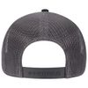 OTTO 6 Panel Low Profile Contrast Vertical Mesh Back Cap - Blk/Blk/Ch.Gry