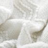 BOURINA Textured Solid Soft Sofa Throw Couch Cover Knitted Decorative Blanket,White, 127x228cm