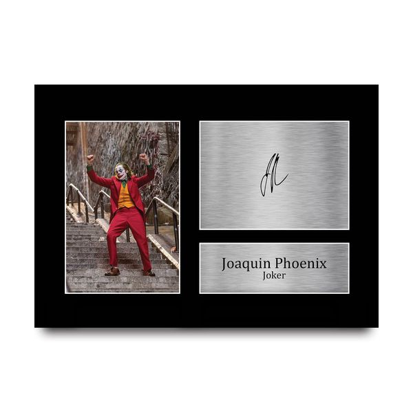 HWC Trading Joaquin Pheonix Joker Batman Gifts Printed Signed Autograph Picture for Movie Memorabilia Fans - A4