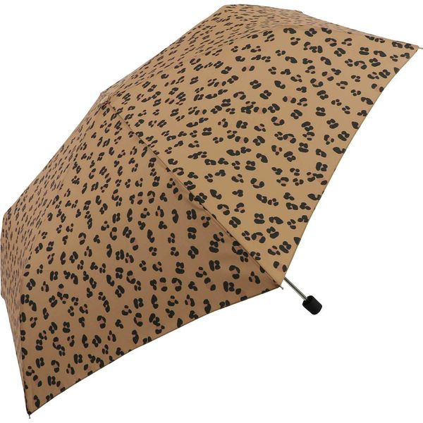 Wpc. 1606-239 Leopard Mini Camel Folding Umbrella, Women's, Rain Umbrella, For Rain or Shine, Leopard Print