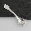 Sterling Silver Small Scalloped Edge Salt Spoon, Mustard Spoons