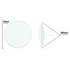 Double Convex Lens, 250mm Focal Length, 3" (75mm) Diameter - Eisco Labs