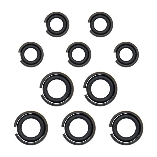 Koatukys 5 Sets 3/8" and 5 Sets 1/2" Impact Retaining Ring Wrench Socket Clip with O-Ring Fits Replacement Pneumatic Type Impact Wrench Square Drive Socket Retainer Ring