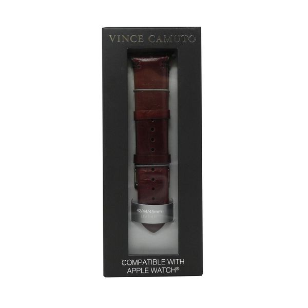 Vince Camuto Fashion Leather Band For Apple Watch Burgundy 42/44/45MM