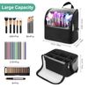 Hotrose Makeup Brush Bag Organizer Bag Cosmetic Case Professional Artist Brushes Travel Bag Vanity Case Stand-up Makeup Cup Waterproof Dust-Proof Brush Storage Pouch Case,24cm×14cm×24cm