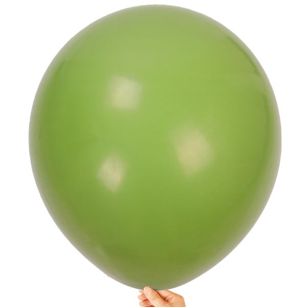 KALOR 18 Inch Sage Green Balloons, 10 Pcs Sage Green Matte Latex Balloons Big Round Balloons for Wedding, Baby Shower, Birthday Party and Event Decoration