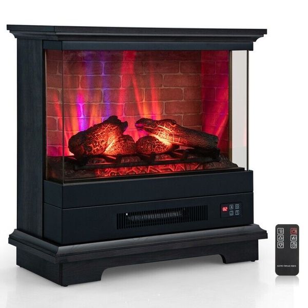 27'' Freestanding Home Electric Fireplace w/ Remote Control 7 Level Flame Effect