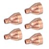 PATIKIL 5Pcs Copper Reducer 3/4" x1/4" ID Reducing Copper Coupling Fitting Pipe Adapter