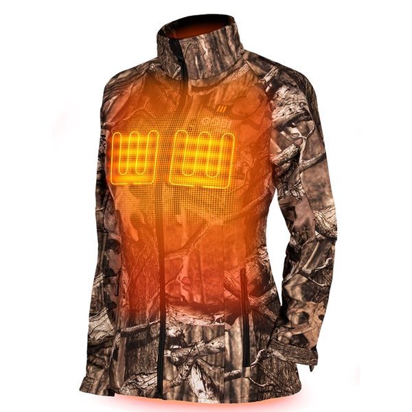 Sahara Women's Heated Hunting Jacket - Mossy Oak Camo - Mossy Oak Break-Up / XS