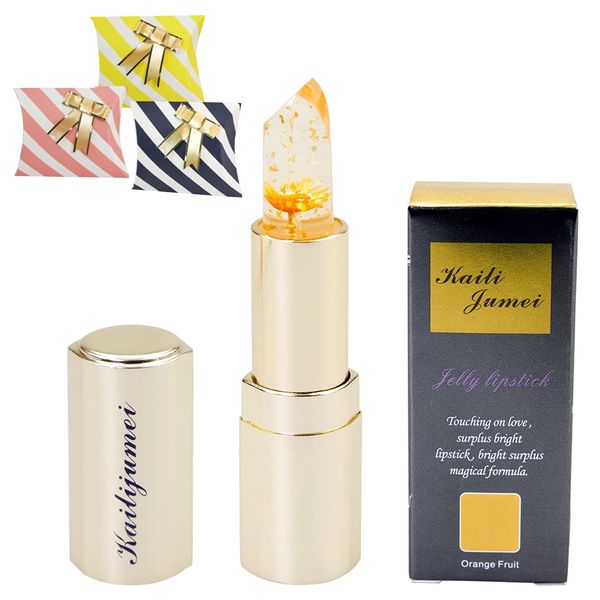 [np] [Constellation Engraving] Kailijumei Kailijumei Genuine Flower Lip Tient Magic Color Lipstick Gold Powder Filled Flower Lip Balm Lipstick Jelly Lipstick