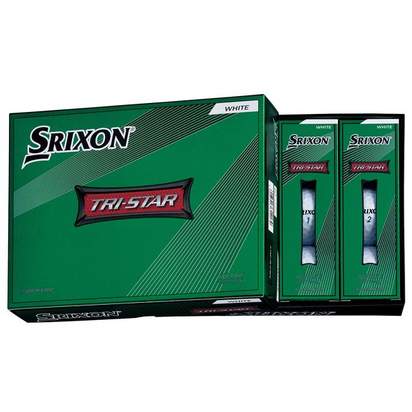 Dunlop Golf Balls 2022 SRIXON TRI-STAR 1 Dozen (12 Pack) White