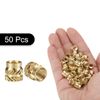 uxcell 50pcs M6 Thread Insert Brass Heat Set Insert M6x8mm OD8mm New Ring Insert Nuts 3D Printed Brass Nuts Female Thread Insert Nuts