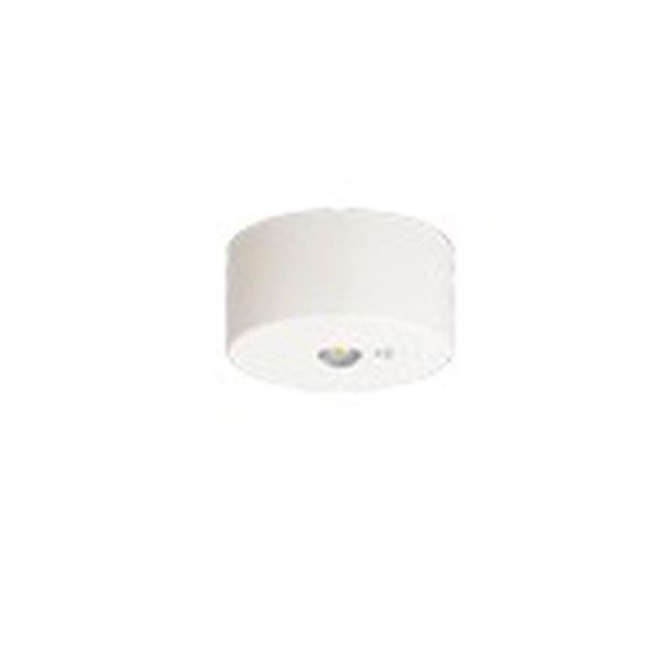 Panasonic NNFB90005K LED Emergency Light Fixture, Direct Ceiling Type, Daylight White, 30 Minute Type, Low Ceiling, For Small Spaces (~3 m), Self-Inspection Switch Included, Remote Control Self-Inspection Function, Width φ6.1 x Height 3.0 inches (155 mm) 