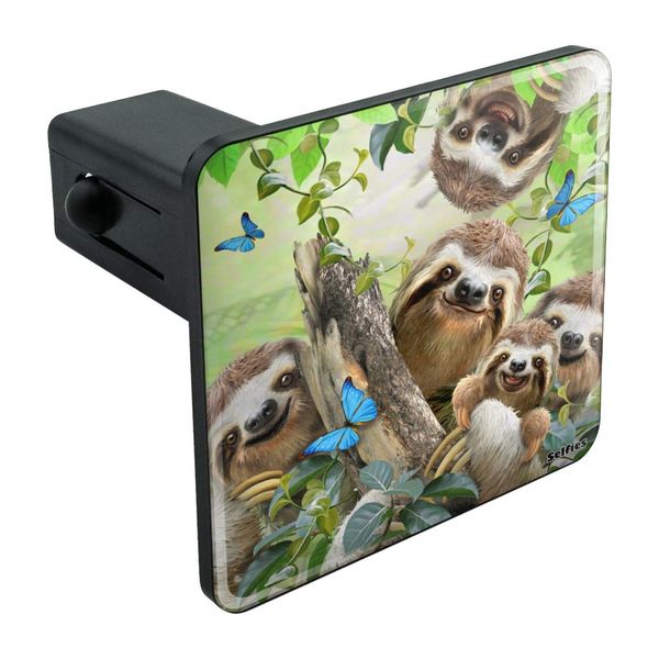 GRAPHICS & MORE Sloth Family Selfie Tow Trailer Hitch Cover Plug Insert