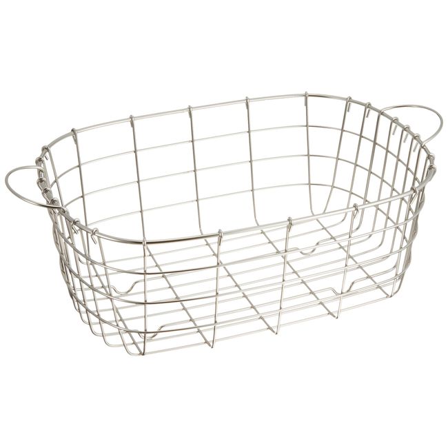 Endoshoji AAL03 Commercial Oval Washtub Basket, Stainless Steel, Made in Japan