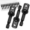 Opfiue 12 Pack Impact Socket Adapter, Square Socket Extension Driver Bits Hex Adapter, Adapter Kit for Drills/Automotive/DIY(1/2 Inch)