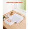 Happybuy Scrapbook Paper Storage, 6 Pack Stackable Plastic Boxes, Clear Multi-Purpose Document Case with Rounded Corners & Double Latches, for Office & Craft Supplies