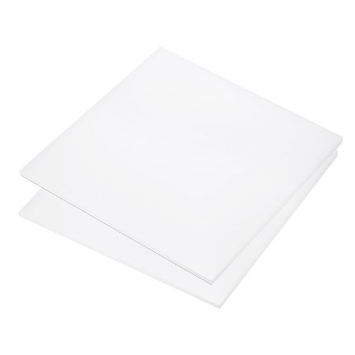 Rebower 2pcs 6 x 6 Inch UHMW Polyethylene Sheets, 5/32 Inch Thick Ultra High Molecular Weight White Plastic Sheet [for Home, Industrial]