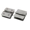 sourcingmap Shower Glass Door Adjustable Double Clamp Hinge Silver Tone 2pcs