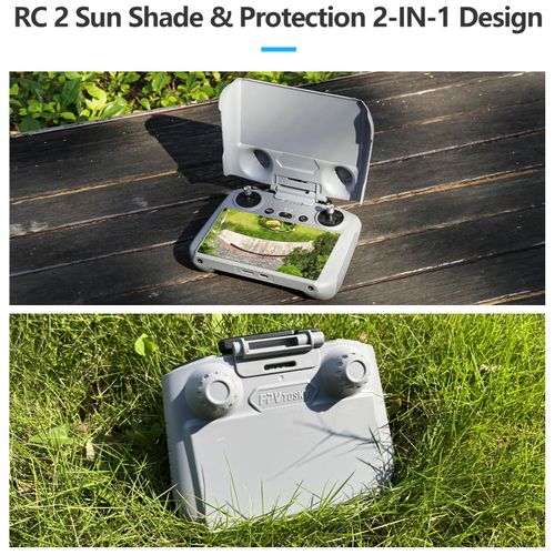 FPVtosky Mini 4 Pro RC 2 Sun Hood | Joystick Guard | Screen Protector 3-in-1 RC-2 Remote Control Cover for DJI Mini 4 Pro/Air 3, DJI Mini 4 Accessories, Drone Accessories (Only for DJI RC 2)