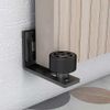 QINAIXQM Floor Guide Sliding Barn Door Adjustable Floor Guide Wall/Door Bottom Guide Black