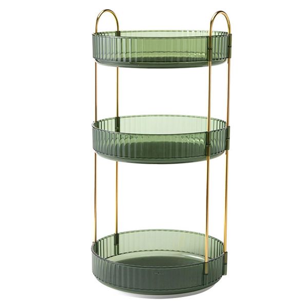 3-Tier Rotating Makeup Organizer 360° Spinning Perfume Storage