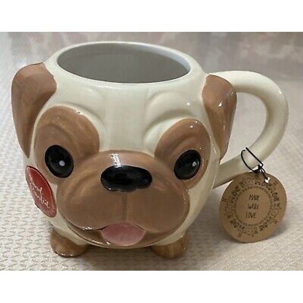 The Critter Collection by Sheffeld Home coffee mug Bulldog hand painted