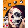 Lictin Set trucco per Halloween, nero, bianco, rosso