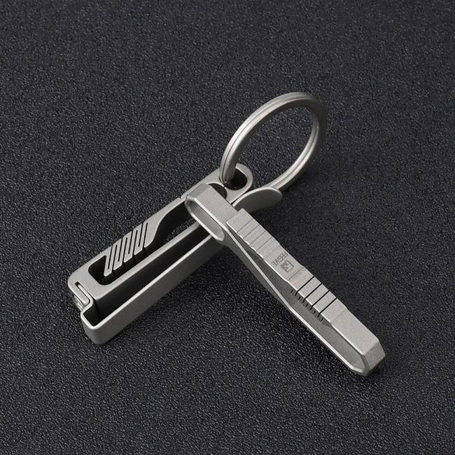 Belt Buckle Titanium Keyring Holder EDC Small Tool Waist Hanging