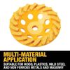 DEWALT DW4772T 4-Inch XP Turbo Diamond Cup Wheel
