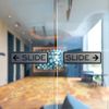 Classic Slide Door Sign - Blue - Medium (1 Pack)